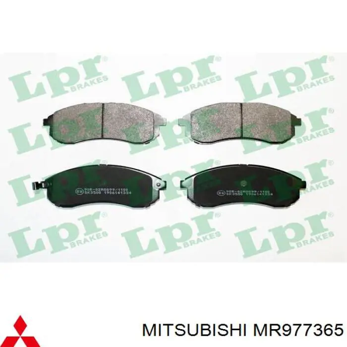 MR977365 Mitsubishi pastillas de freno delanteras