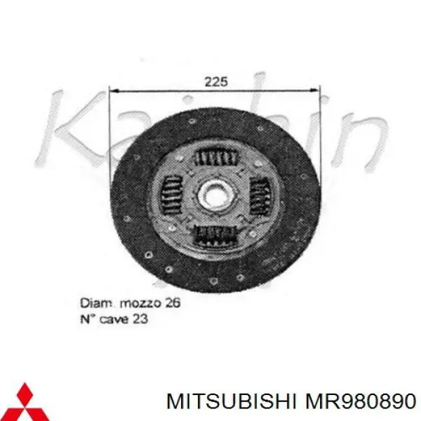 MR980890 Mitsubishi disco de embrague