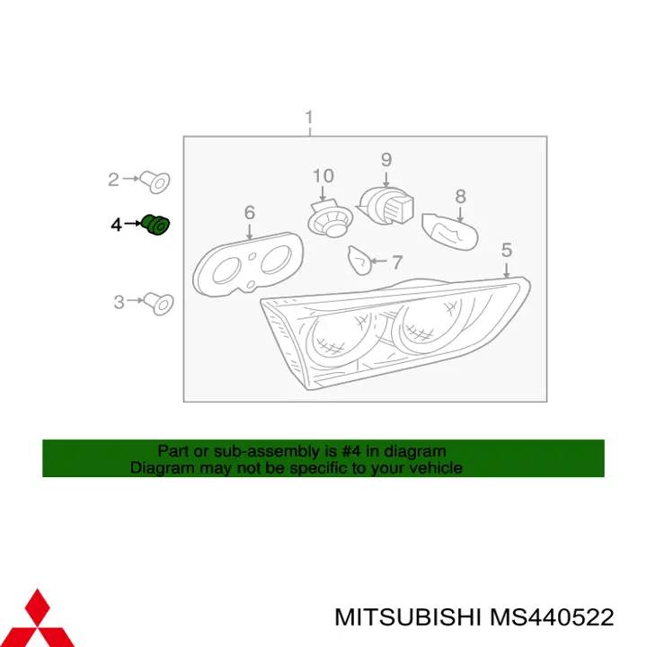 Tornillo (tuerca) de sujeción Mitsubishi MS440522 precio, desde 2,20 EUR