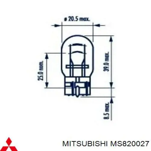 Bombilla de faro Mitsubishi MS820027 precio, desde 3,23 EUR