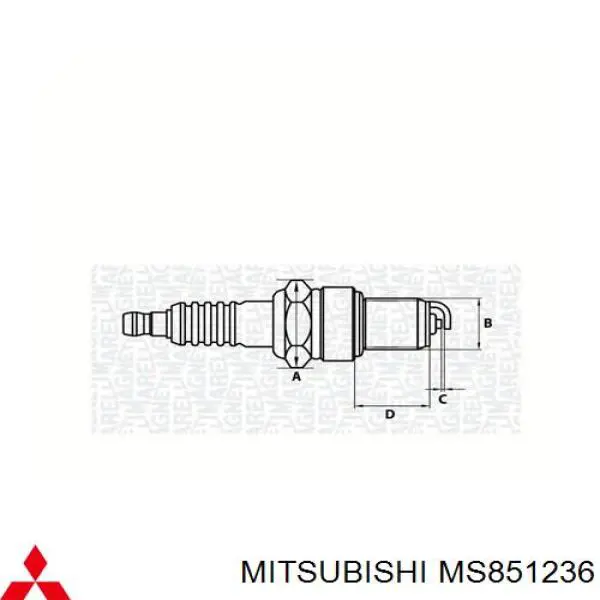 MS851236 Mitsubishi bujía