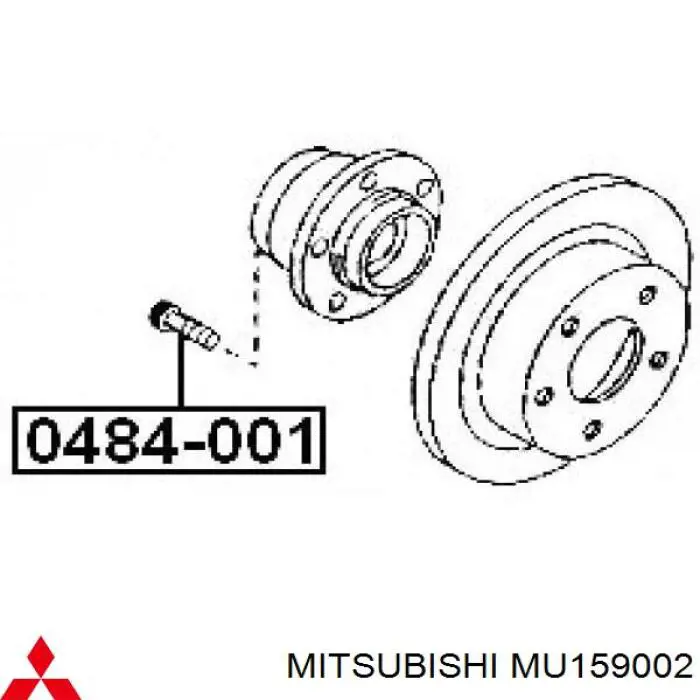 MB911945 Mitsubishi Espárrago de rueda trasero/delantero