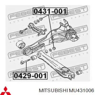 MU431006 Mitsubishi tornillo (tuerca de sujeción)