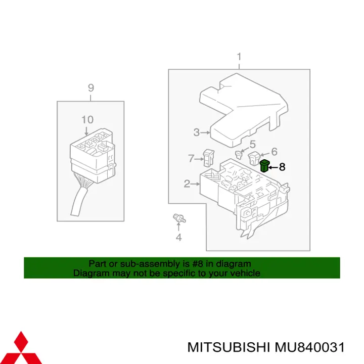 Comprar MU840031 Mitsubishi Caja de fusibles