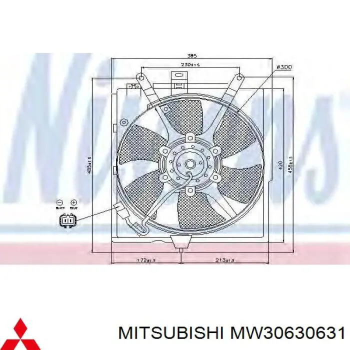 Rodete ventilador, refrigeración de motor para Mitsubishi Space Star (DG0)