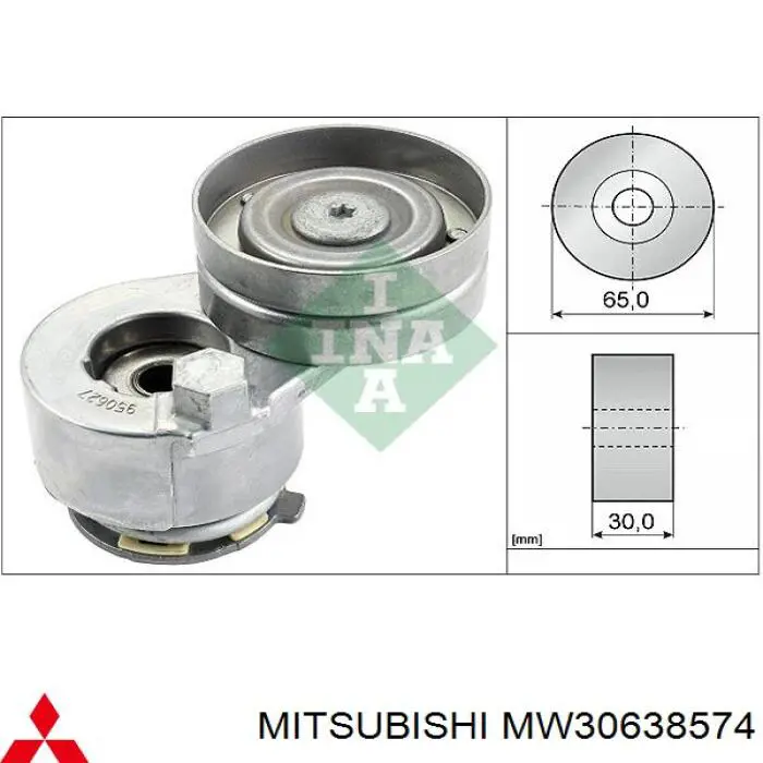 MW30638574 Mitsubishi tensor de correa, correa poli v