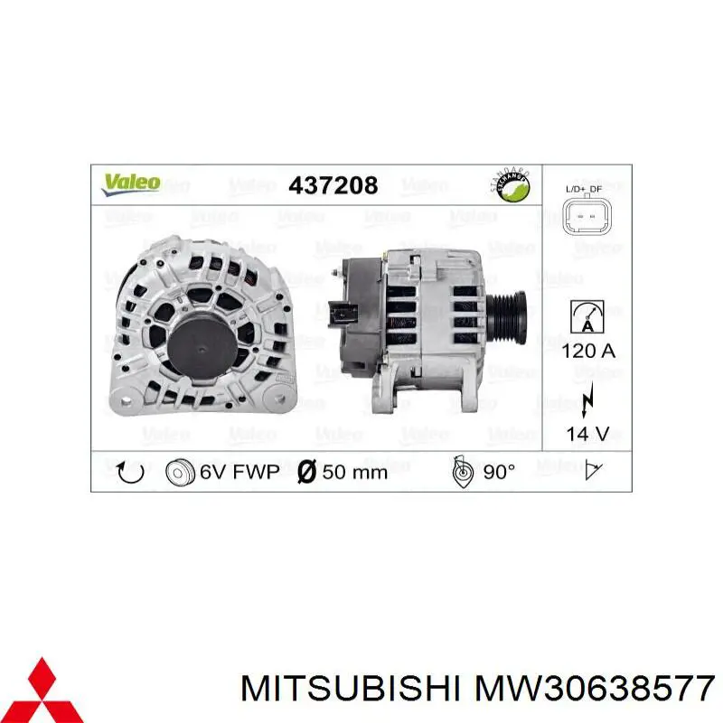 MW30638577 Mitsubishi alternador