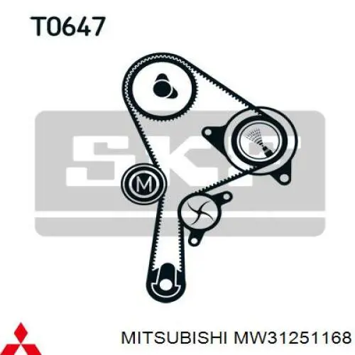 Comprar MW31251168 Mitsubishi Tensor, correa de distribucion