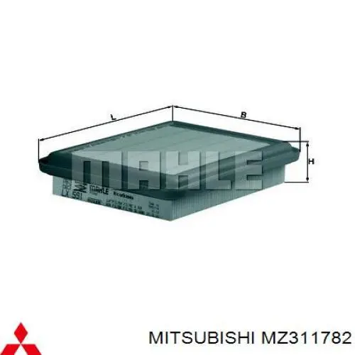 MZ311782 Mitsubishi filtro de aire