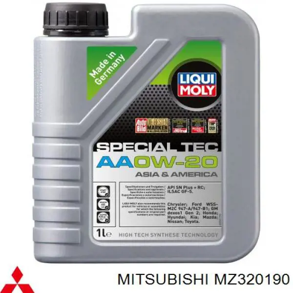 Mitsubishi Motor Oil API SM Sintético 1 L (MZ320190)