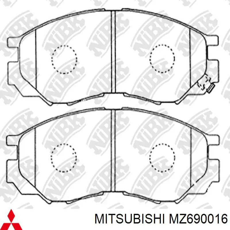 MZ690016 Mitsubishi pastillas de freno delanteras