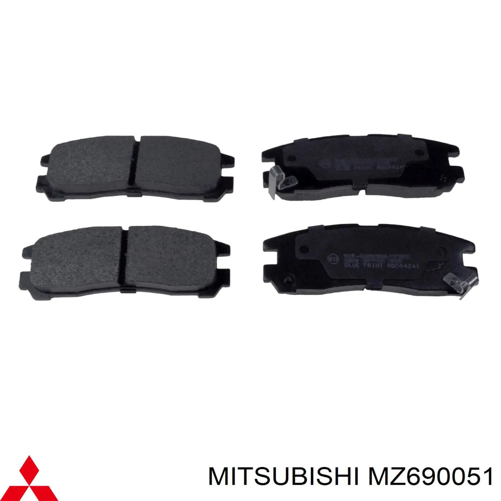 MZ690051 Mitsubishi pastillas de freno traseras