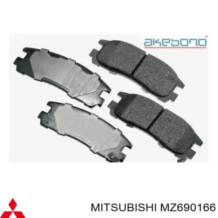 MZ690166 Mitsubishi pastillas de freno traseras