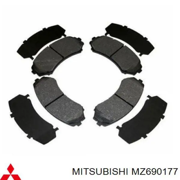 Pastillas de freno MZ690177 Mitsubishi
