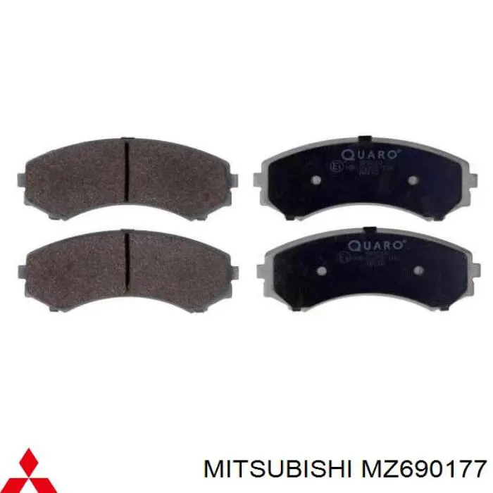 MZ690177 Mitsubishi pastillas de freno delanteras