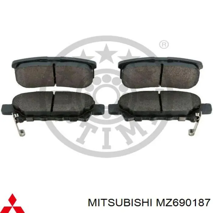 MZ690187 Mitsubishi pastillas de freno traseras