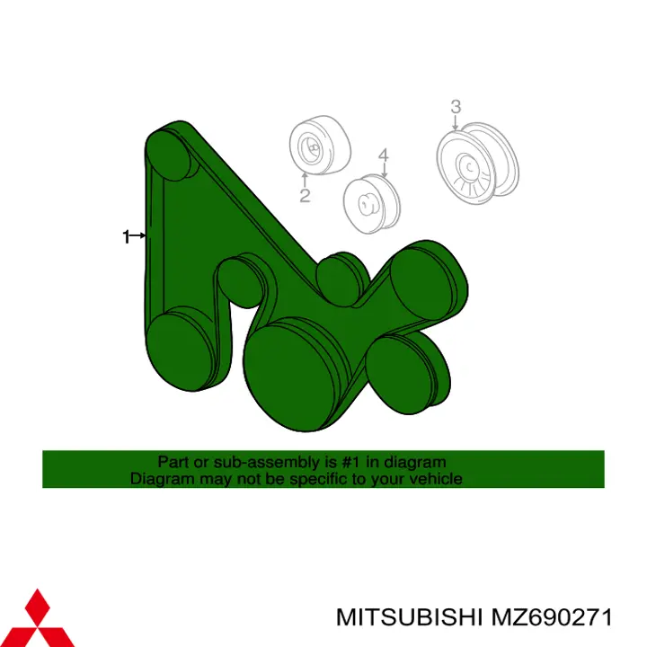 Correa de transmisión trapezoidal Mitsubishi MZ690271 precio, desde 32,49 EUR