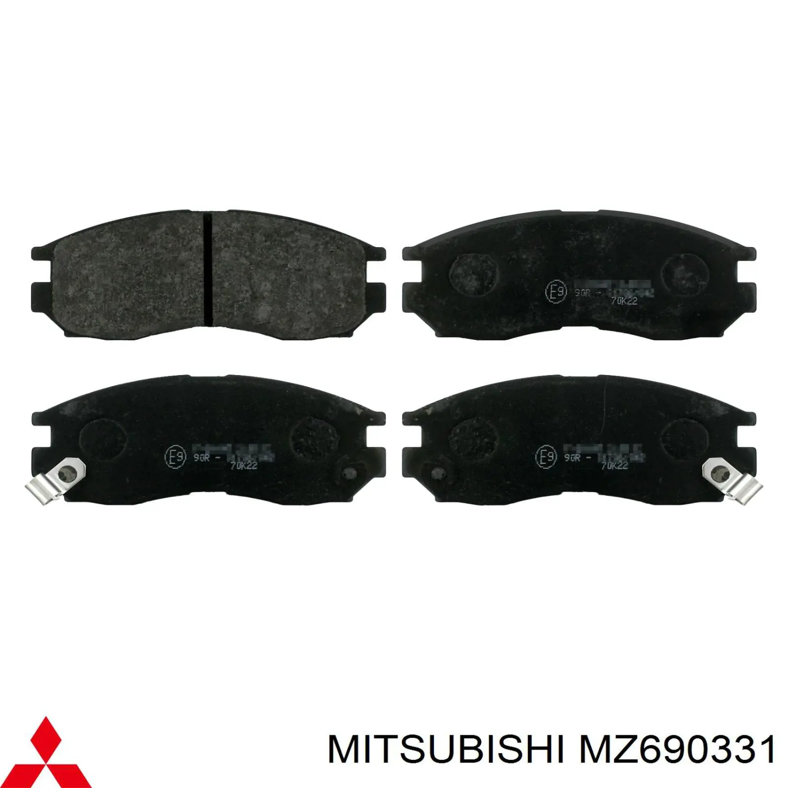 MZ690331 Mitsubishi pastillas de freno delanteras