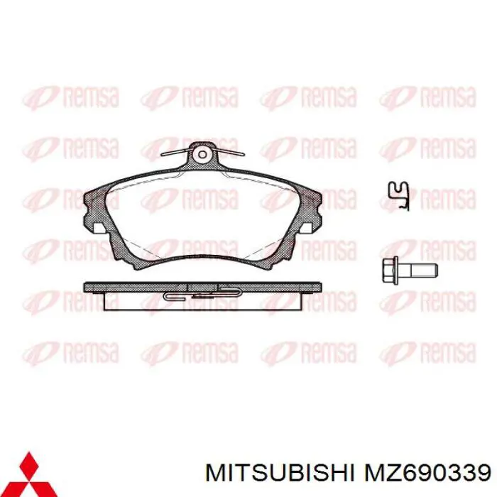 MZ690339 Mitsubishi pastillas de freno delanteras