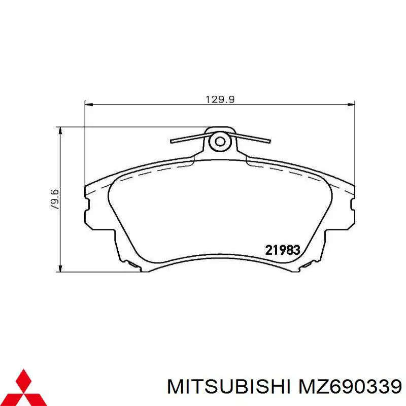 Comprar MZ690339 Mitsubishi Pastillas delanteras de freno