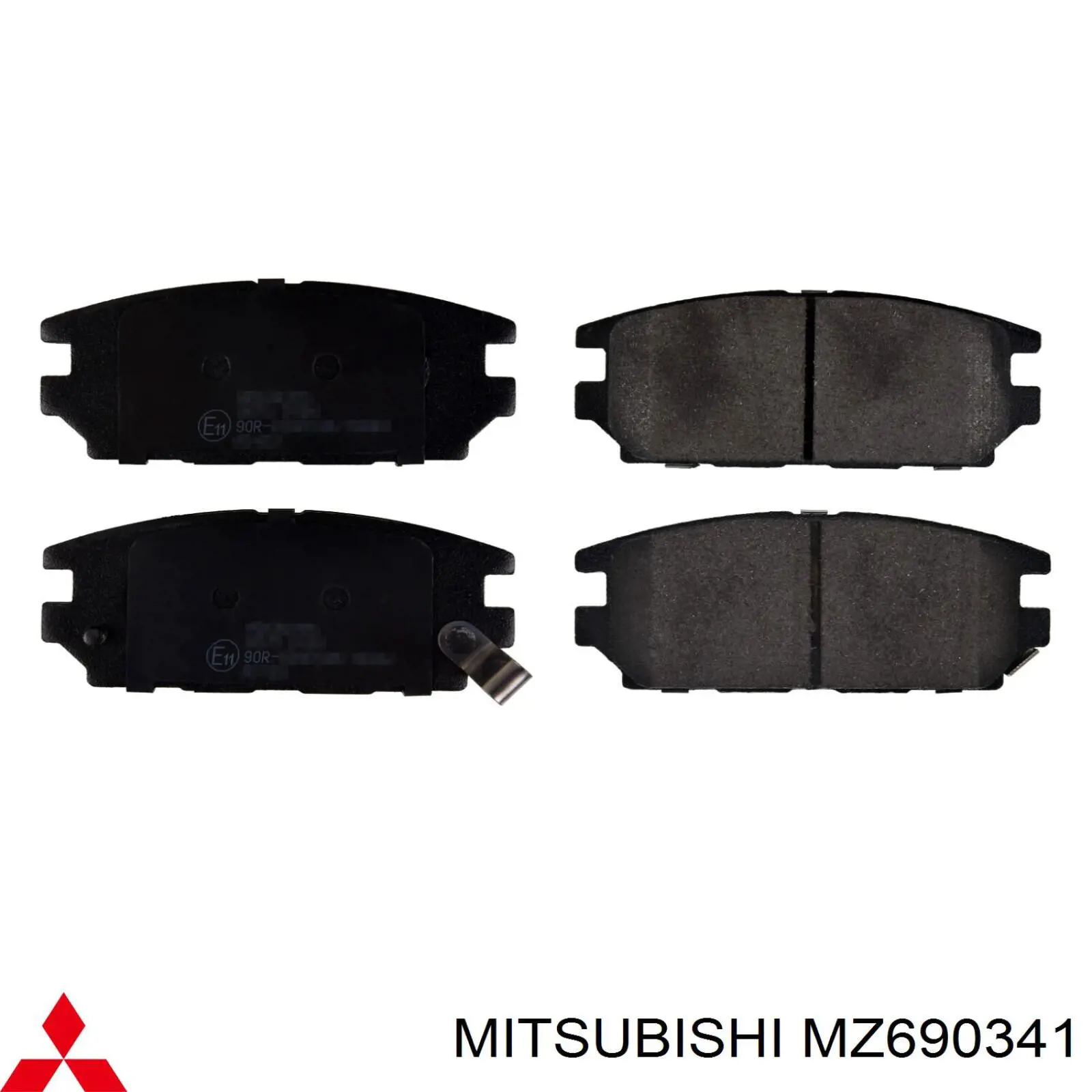 MZ690341 Mitsubishi pastillas de freno traseras