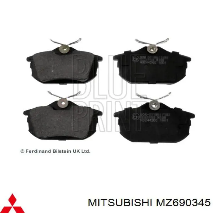 MZ690345 Mitsubishi pastillas de freno traseras