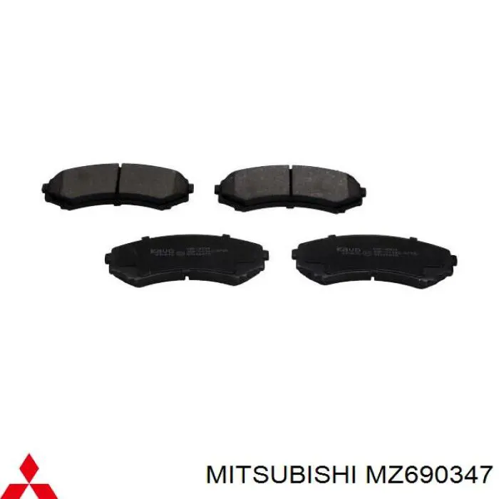 MZ690347 Mitsubishi pastillas de freno delanteras