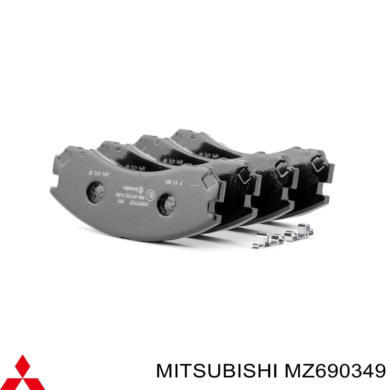 MZ690349 Mitsubishi pastillas de freno delanteras