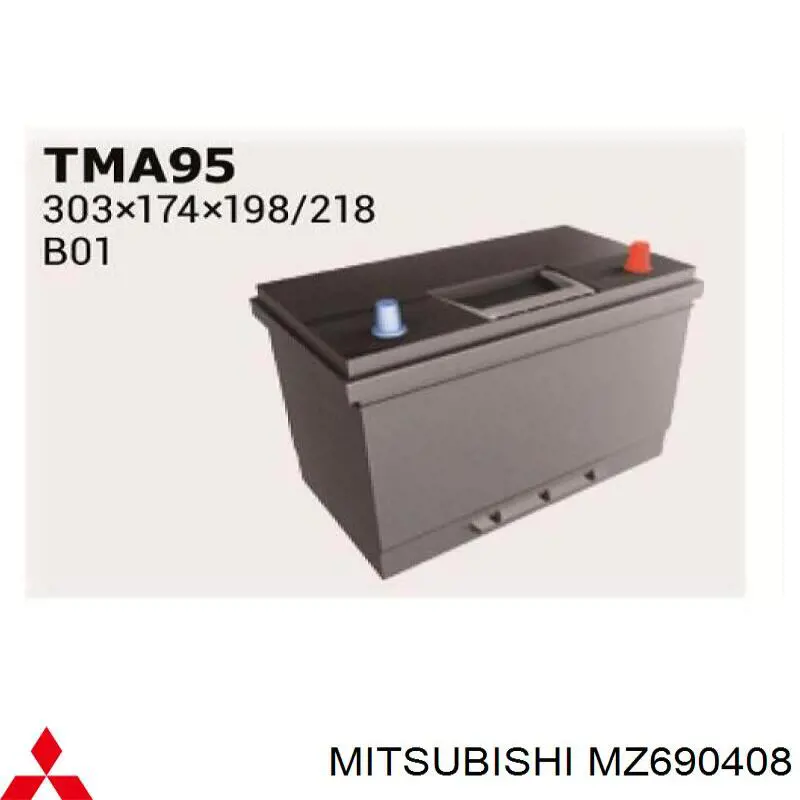 MZ690408 Mitsubishi Batería Start-Stop