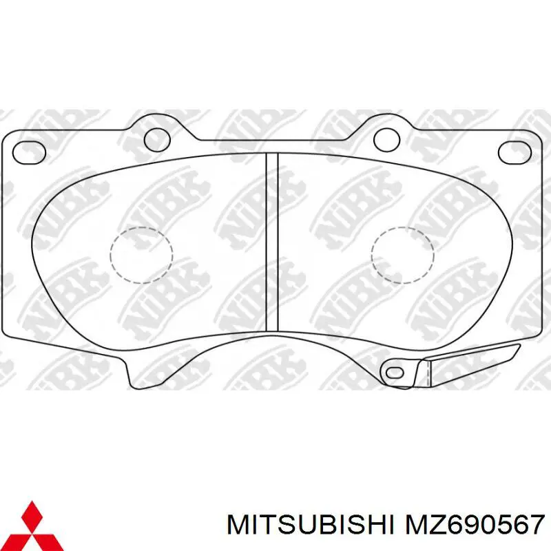 Comprar MZ690567 Mitsubishi Pastillas delanteras de freno