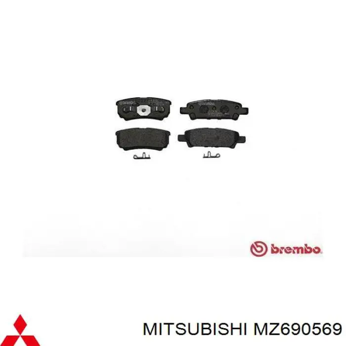 Comprar MZ690569 Mitsubishi Pastillas de freno traseras