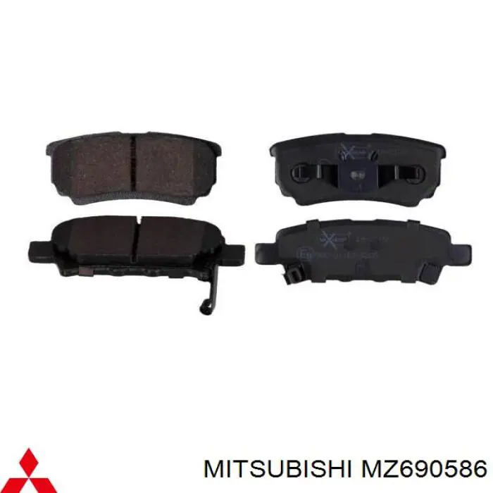 MZ690586 Mitsubishi pastillas de freno traseras