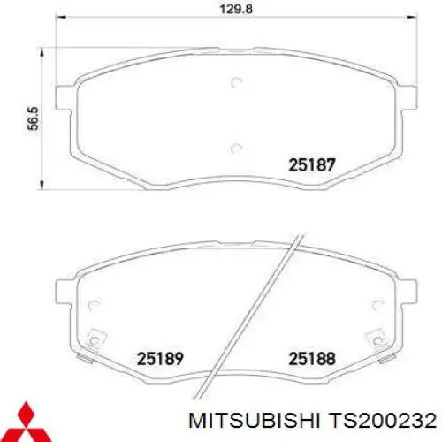 TS200232 Mitsubishi disco de freno trasero