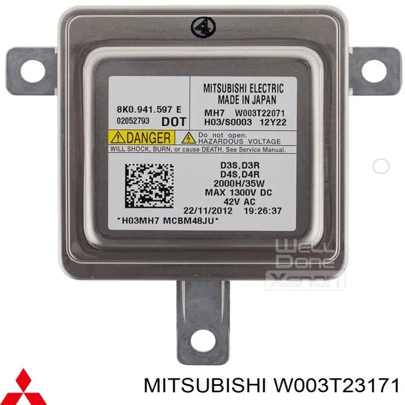 W003T23171 Mitsubishi bobina de reactancia, lámpara de descarga de gas