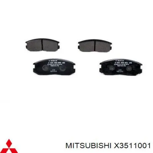 X3511001 Mitsubishi pastillas de freno delanteras