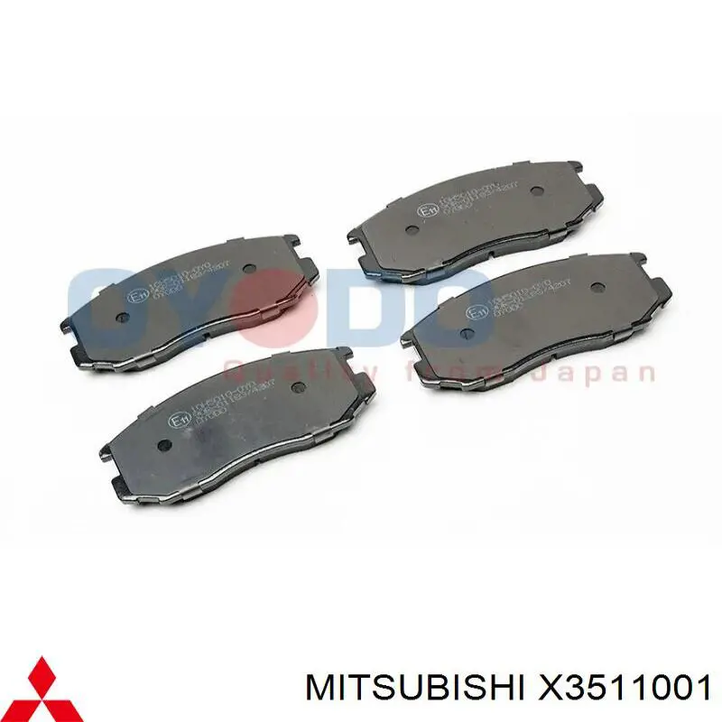 Pastillas de freno X3511001 Mitsubishi