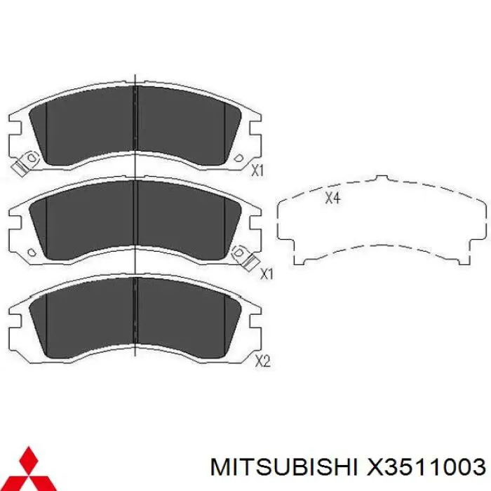 X3511003 Mitsubishi pastillas de freno delanteras