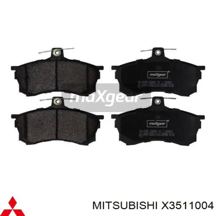 X3511004 Mitsubishi pastillas de freno delanteras