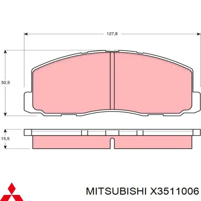 X3511006 Mitsubishi pastillas de freno delanteras