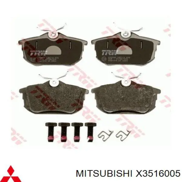 X3516005 Mitsubishi pastillas de freno traseras