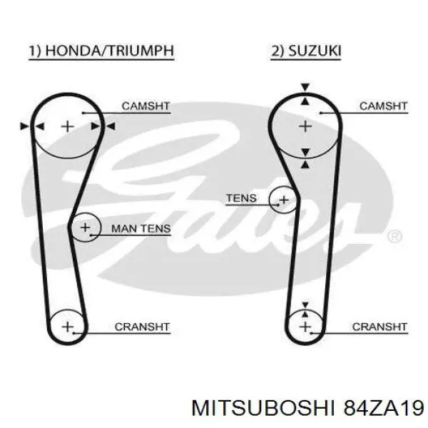 84ZA19 Mitsuboshi Correa dentada