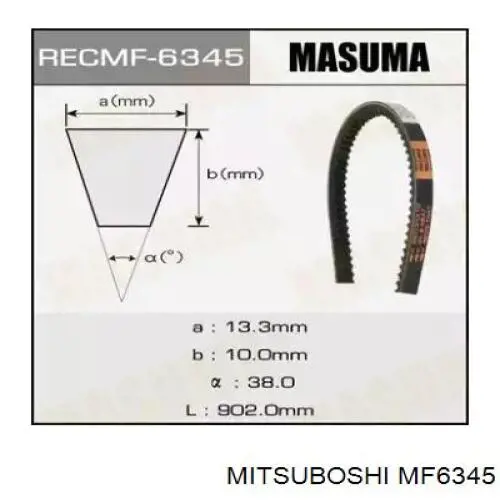 MF6345 Mitsuboshi correa trapezoidal