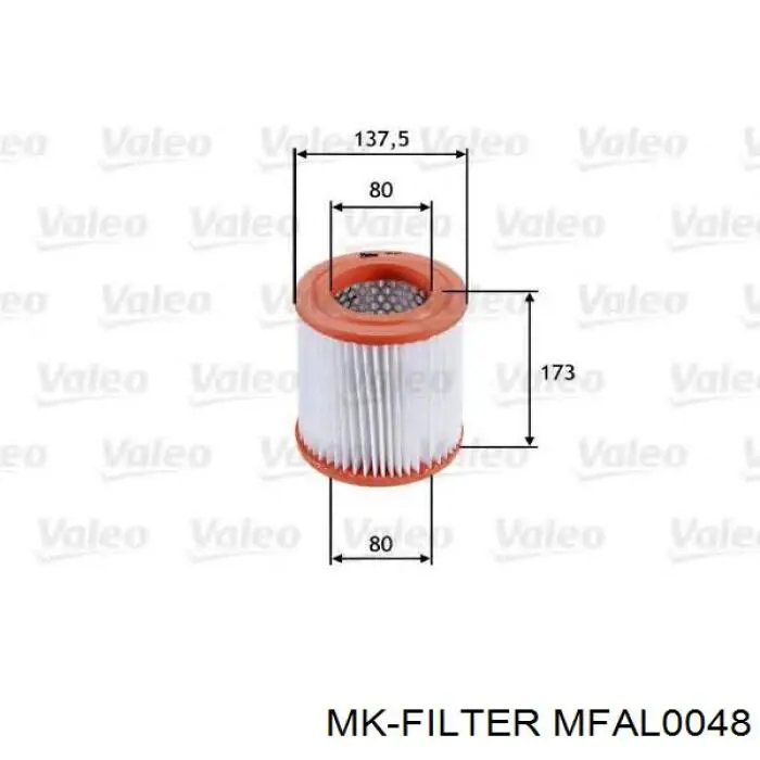 MFAL0048 MK Filter filtro de aire