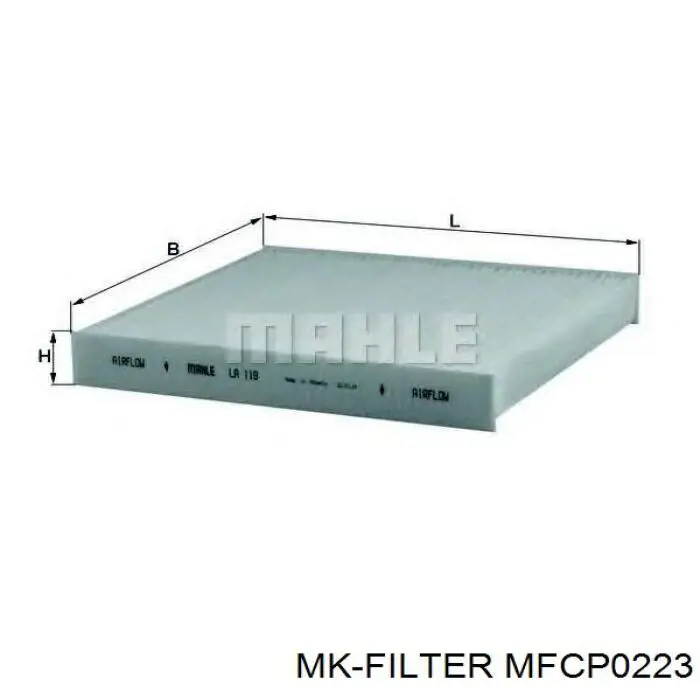 Filtro de habitáculo MFCP0223 MK Filter