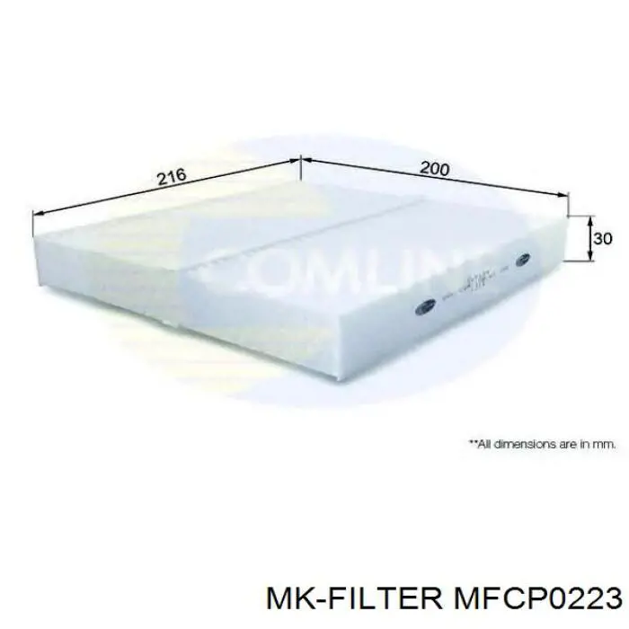 Filtro de cabina MK Filter MFCP0223 precio, desde 8,90 EUR