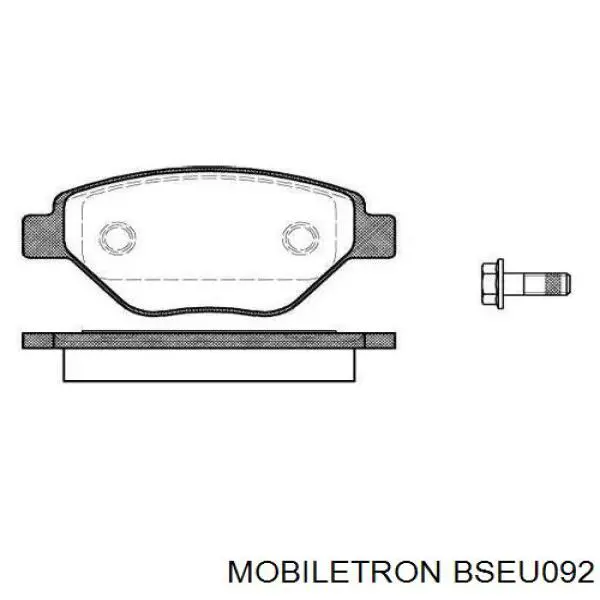 BS-EU092 Mobiletron contacto de aviso, desgaste de los frenos