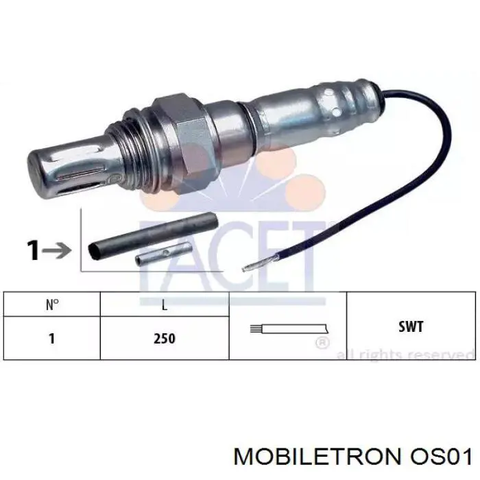 Comprar OS01 Mobiletron Sensor de oxígeno previo al catalizador