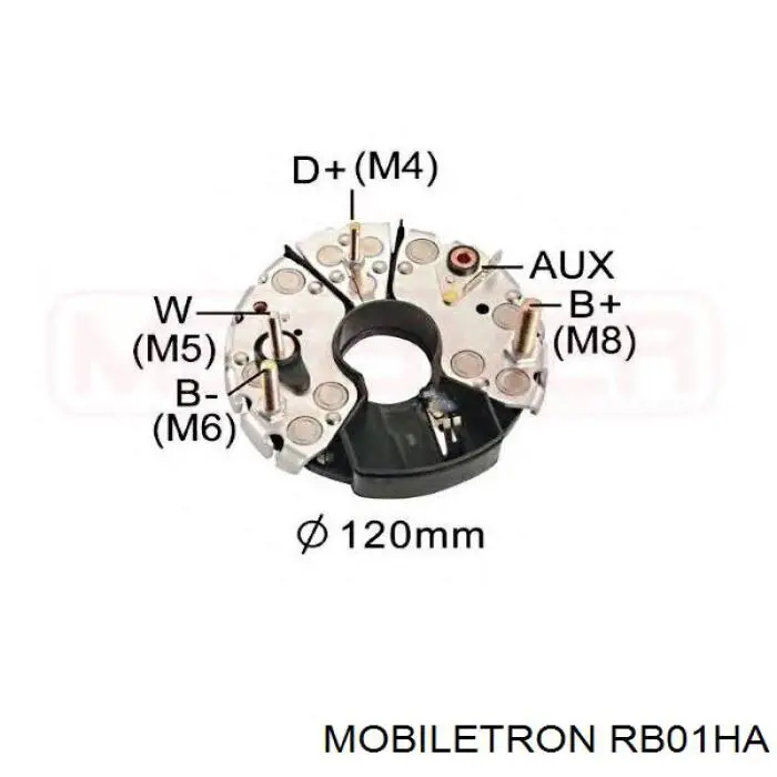 Puente de diodos, alternador IBR303HD WAI