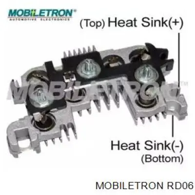 RD06 Mobiletron alternador diodo puente rectificador