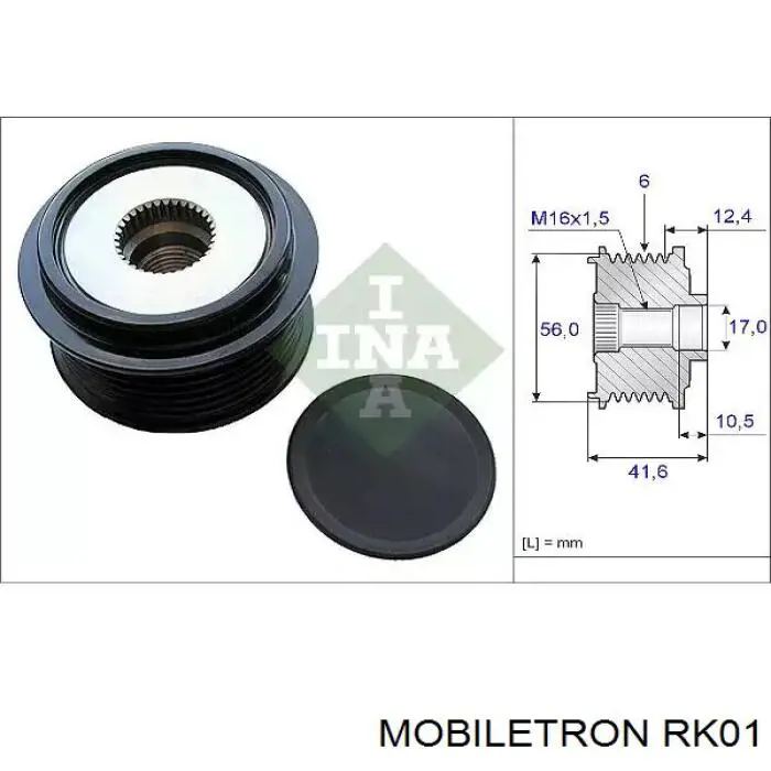 RK01 Mobiletron alternador diodo puente rectificador